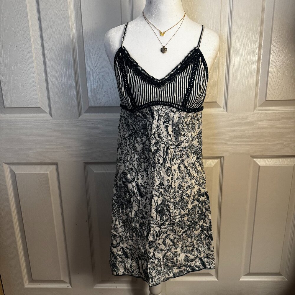 Blue & White Floral Slip Dress